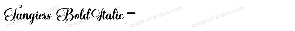 Tangiers BoldItalic字体转换